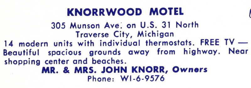 Knorrwood Motel (Four Seasons Motel) - Vintage Postcard